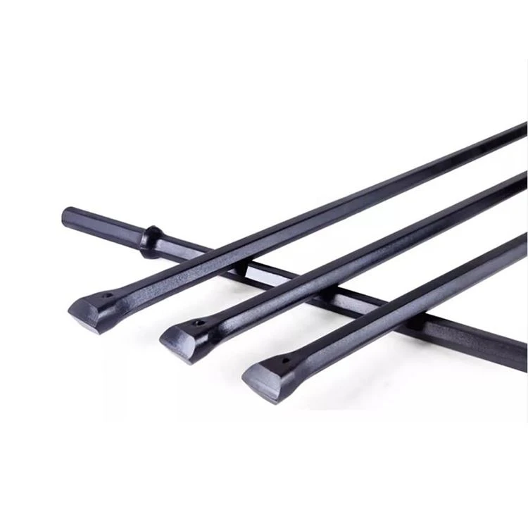 Black Integral Steel Drill Rod